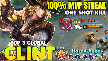 100% MVP STREAK!! CLINT BEST BUILD  2021 ~  BUILD CLINT MOBILE LEGENDS