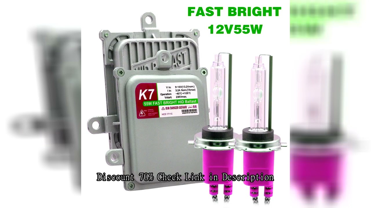 AC 12V 55W Quick Start Slim Ballast HID Xenon Conversion Headlight Kit H4 H1 H3 H7 H11 9005 HB3 9006
