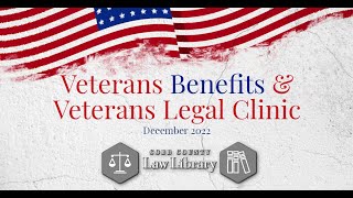 Cobb Law Library presents Veterans Benefits & the UGA Veterans Legal Clinic - Dec. 1, 2022