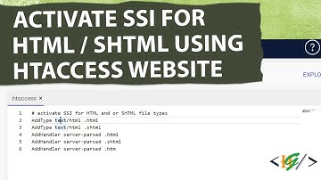 How to Activate (Server Side Include) SSI for HTML / SHTML File Types using Htaccess Website