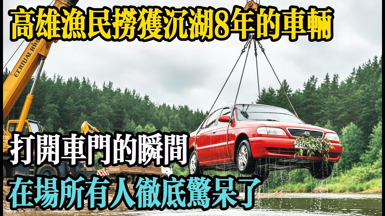 高雄漁民撈獲沉湖8年的車輛，打開車門的瞬間，在場所有人徹底驚呆了
