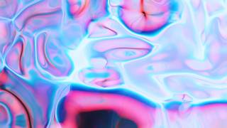 🎬 4K Screensaver – Holographic Pastel Flow in Pink and Neon Blue | (No Audio) screenshot 2