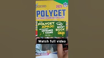 best book for  polycet 2025|Best Book for APPOLYCET, APRJC, MJPCET & Other Entrance Exams After10th