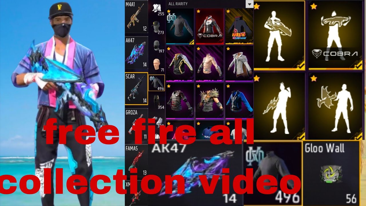 Sk Riyaz free fire all collection video 🔥 SK Riyaz gaming - YouTube