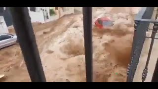 Ливневые паводки и град в г. Эстепа, Испания. 11 августа 2020 года