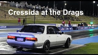 My 1JZ turbo Toyota Cressida at the drags