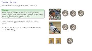 Leonardo of Pisa:  Rabbits and Birds