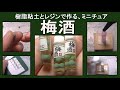 樹脂粘土とレジンで、ミニチュア梅酒の作り方【樹脂粘土】【レジン】【ハンドメイド】【ミニチュア】