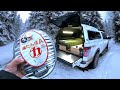 Cold night truck camping w japanese water heater