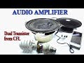 How to make powerful amplifier with CFL 13003 dual MOSFET at home   DIY homemade  Audio amplifier ci