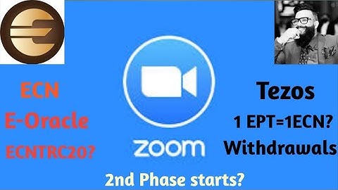 Zoom LIVE by Karn (ECN chairman) E-Oracle/Templewallet/Withdrawals