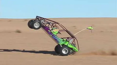 Kid does awesome sandrail wheelie at Glamis Dunes.