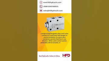 VRSL-FL – SINGLE-ACTING FLANGEABLE PILOT CHECK VALVE | HFD Hydraulic  #hydraulicvalves