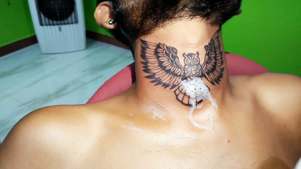 Owl Neck Tattoo Designs - wide 1