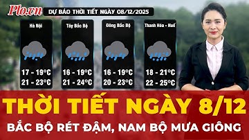 Thời tiết ngày 8/12: Bắc Bộ rét đậm, Nam Bộ mưa giông | Tin tức