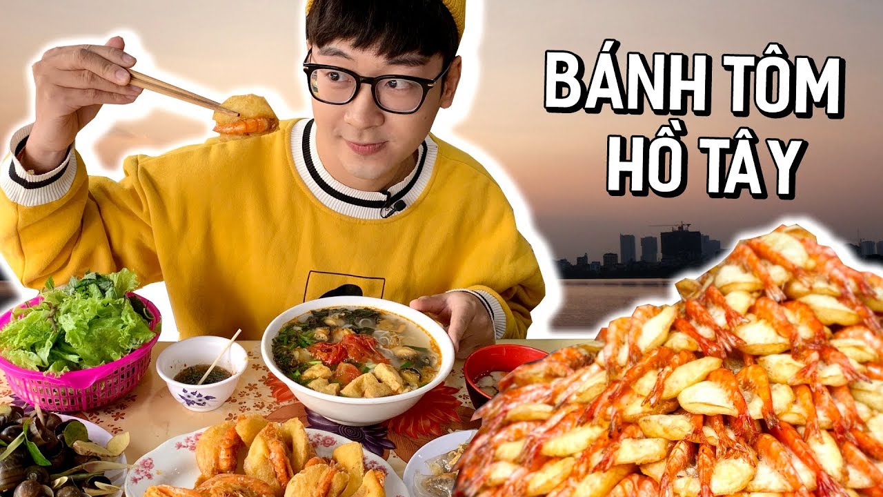 bánh tôm hồ tây ngon Update Ăn BÁNH TÔM HỒ TÂY và BÚN ỐC ngon // SERIES NINH EATING ĂN GÌ #70