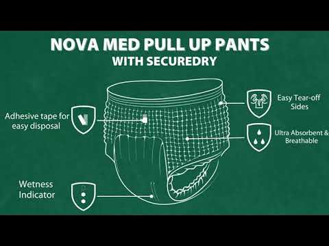 Novamed Adult Disposable Incontinence Pull up Pants with Wetness Indicator  