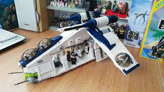 LEGO Plo's Bros Custom Republic Gunship (based on set 75021)