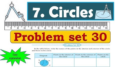 Problem set 30 | Circles | Chapter 7 | 5th standard | Maths