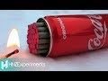 Experiment firecrackers vs coca cola can