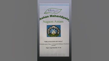 organization of yoga internship report // Activity 4 in Deled 1st semester internship report//#fyp