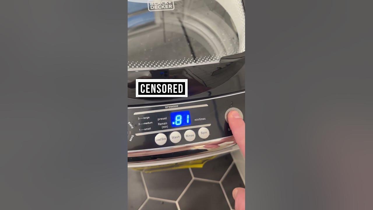 HOW TO: LAUNDRY FOR A SMALL HOME  Review Black+Decker BPWM09W Portable  Washer Demo Unboxing 