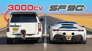 SUV da 3.000CV contro Ferrari SF90: DRAG RACE