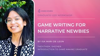 Workshop Taster | Game Writing for Narrative Newbies