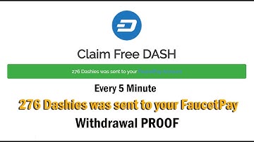 Earn Free Dash COIN (Claim Free DASH every 5 Minutes ) Withdrawal Proof 2021