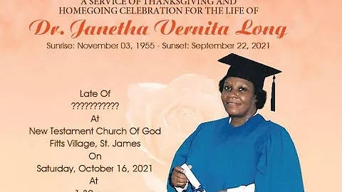 live stream of funeral service for Dr. Janetha Ver...