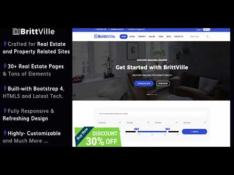 BrittVille - Real Estate HTML Website Template | Themeforest Website Templates and Themes