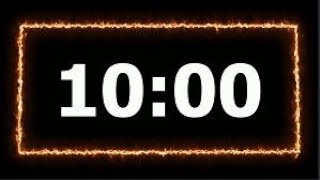 10 MINUTE Countdown Timer -  Fire Flame Frame