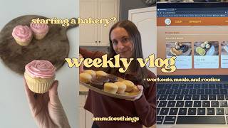 February Weekly Vlog | Icing cupcakes, grocery haul, coding a website