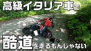 DUCATI 1299 Panigale S 　転倒してしまった　高級イタリア車で酷道を走るもんじゃない