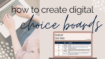 How to Use Google Sheets to Make Digital Choice Boards