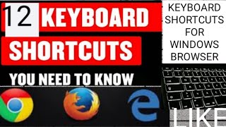 chrome Browser Shortcut Keys Everyone Should Know Google chrome|Browser|Firefox