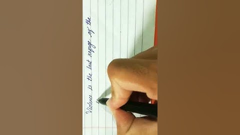 Cursive writing violence qoute #calligraphy #shorts #youtubeshorts #Sandip Handwriting