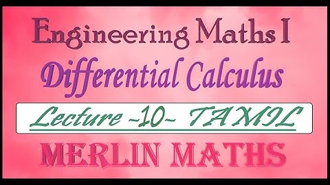 Problem on Envelope- Engineering Maths 1 - Unit 3- Differential calculus- Envelope-  Tamil