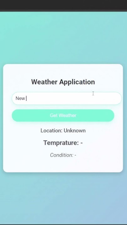 Simple and Stylish Weather Website | OpenWeatherMap API - YouTube