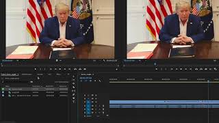 Adobe Premiere Morph Cut feature - Donald Trump example