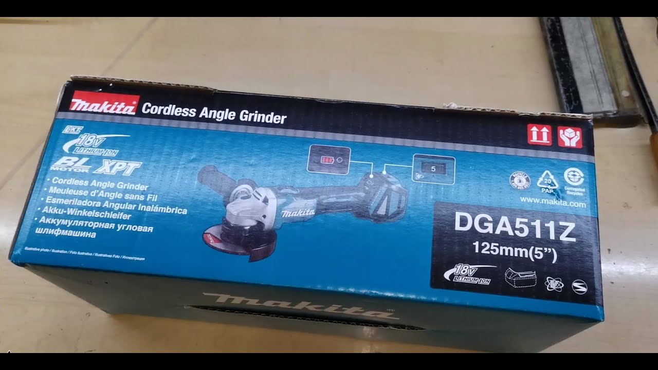 Unboxing Makita DGA511Z 125 AKUMULÁTOROVÁ UHLOVÁ Cordless Angle Grinder - YouTube