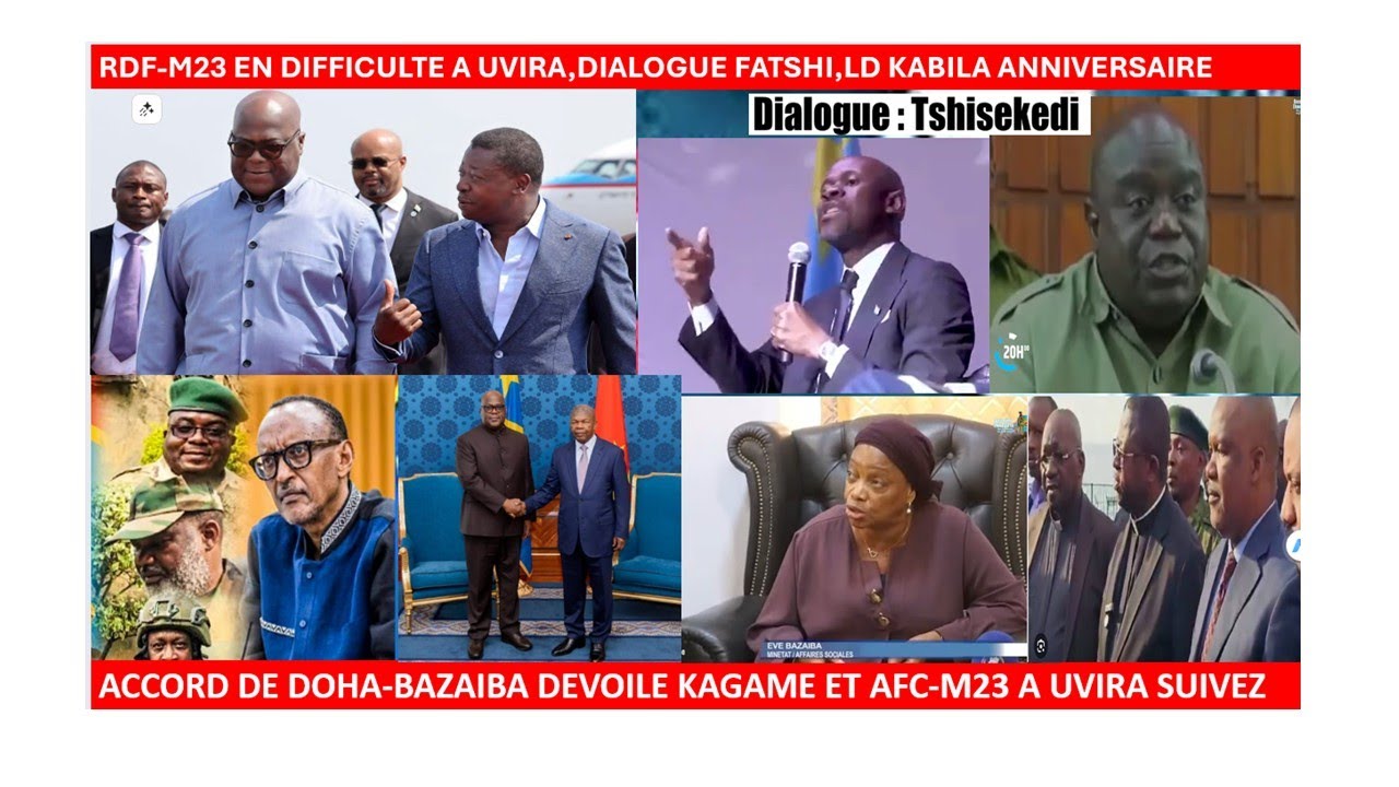 17/1/RDF M23 EN DIFFICULTE A UVIRA,DIALOGUE FATSHI,LD KABILA ANNIVERSAIRE