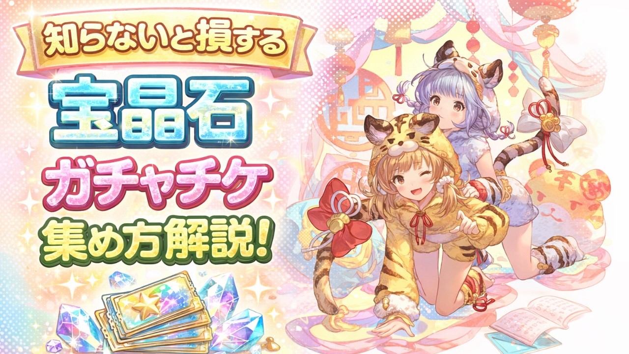 知らないと一生損する意外な宝晶石、ガチャチケの集め方徹底解説！