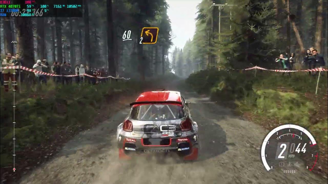 Dirt Rally 2 1440p RTX 4070Ti & I7 13700K PERFORMANCE 60 FPS