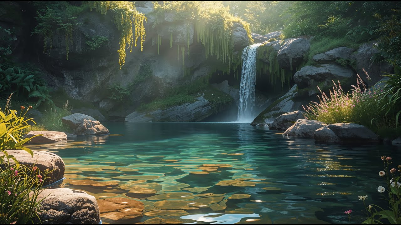 Cozy Medieval Lofi – Hidden Waterfall Pool to Chill & Unwind