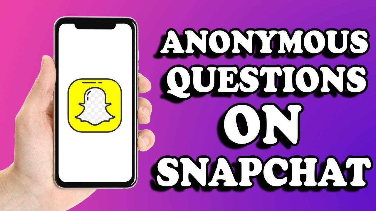 How to do anonymous questions on snapchat YouTube