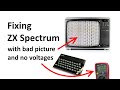 Fixing ZX Spectrum 48K with bad picture and voltages