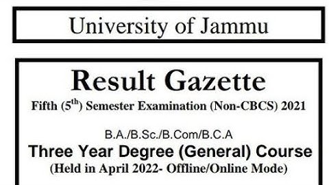 ❤️Good News ❤️ Result out.Online exam  .🔥🔥. 5th sem ..Ist and 3rd 👉🤔😡. Jammu University