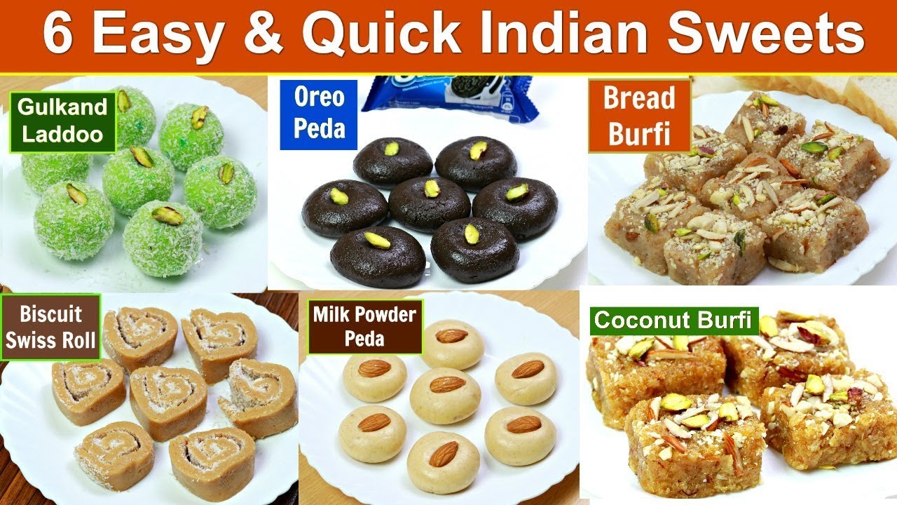 ६ आसान और झटपट मिठाई | 6 Easy and Quick Sweets Recipe | Indian Sweets Recipe | KabitasKitchen | Kabita Singh | Kabita