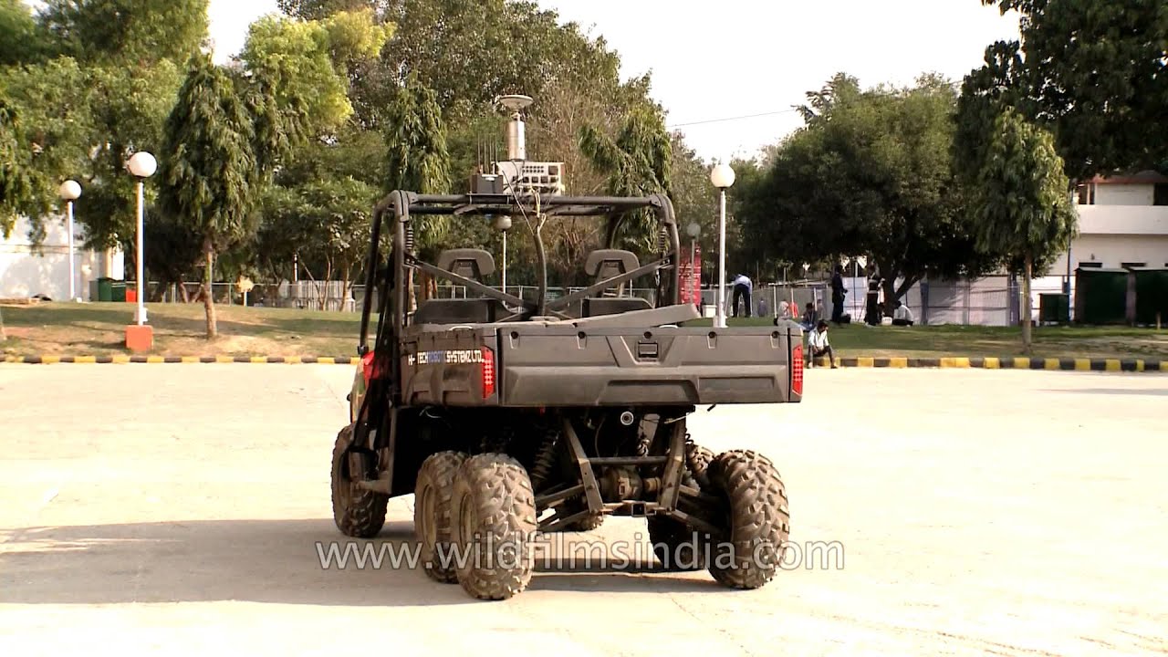 Unmanned Military Vehicle at Defexpo 2014, New Delhi